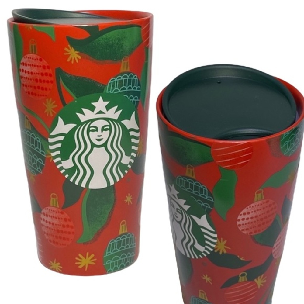 Starbucks Limited Edition Christmas Ornament Ceramic Travel Mug Brand New